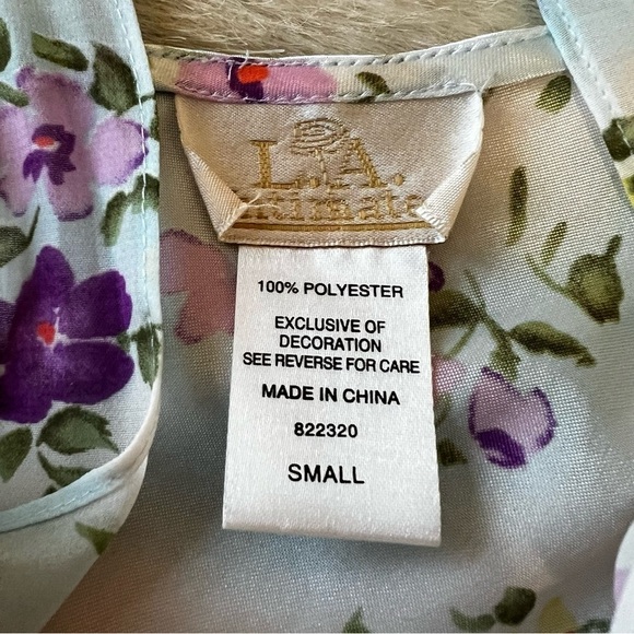 Vintage-Inspired Blue and Purple Chemise with Ruffled Details - Picture 4 of 13